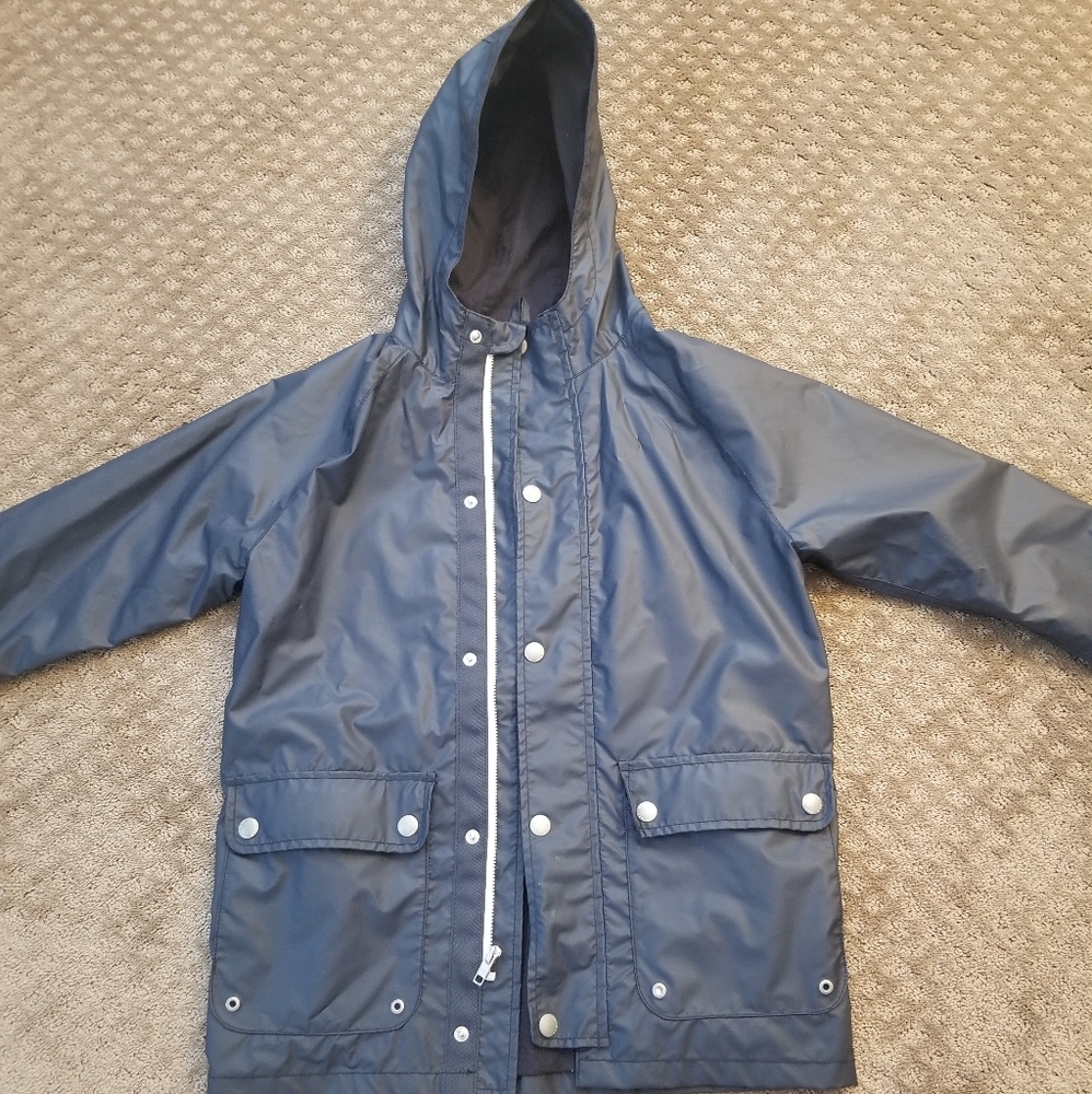 Navy blue boy's rain jacket
